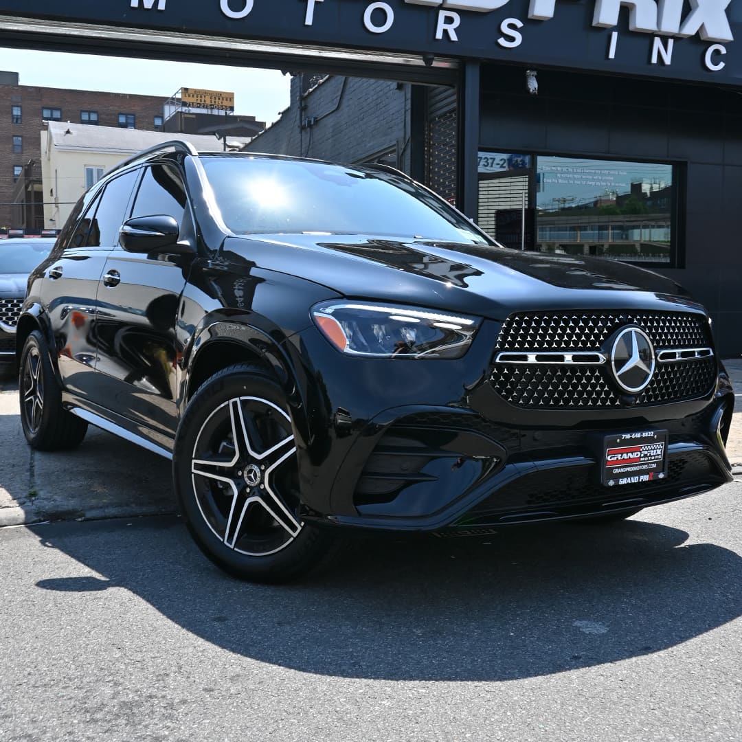Black 2026 Mercedes-Benz GLE 450 at Grand Prix Motors in Brooklyn